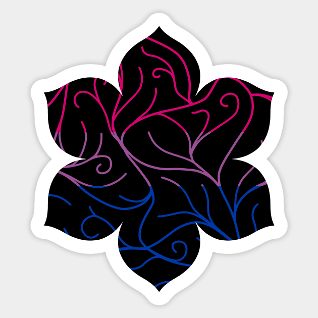 Black Velvet, Bisexual Flag Vines Sticker by StephOBrien